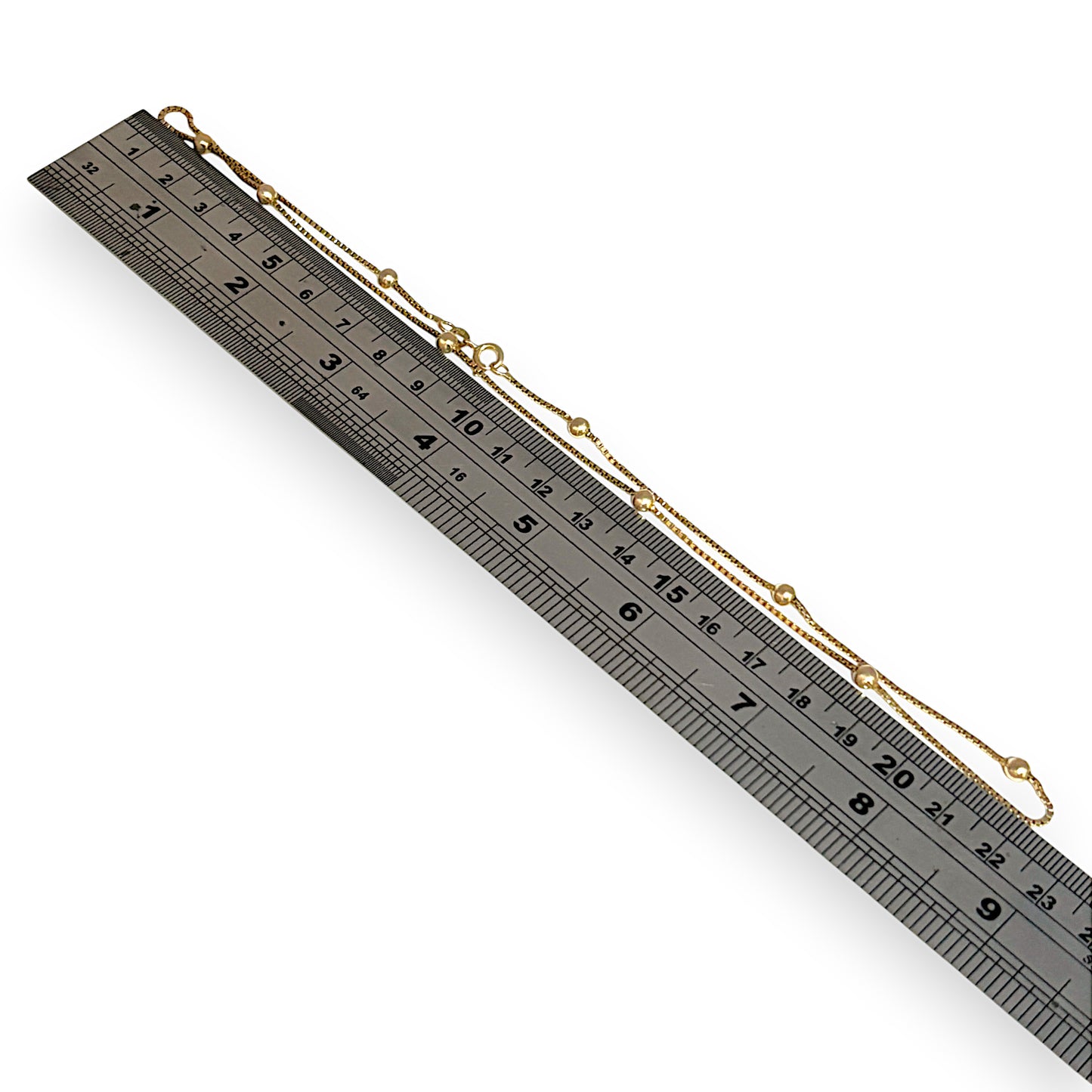 GOLD DEAL | 9ct (9K) Gold Beaded Soft Box Chain Length 44cm