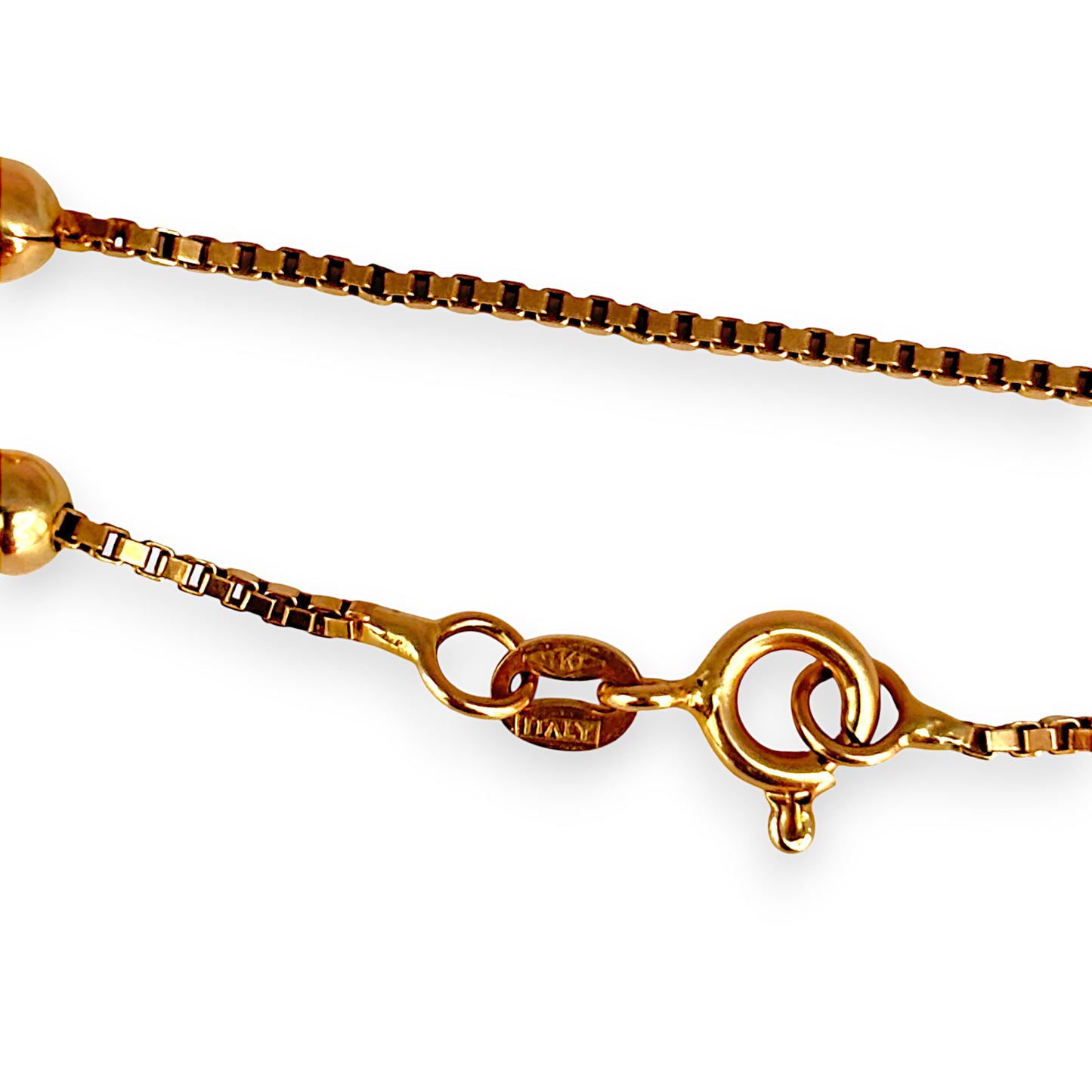 GOLD DEAL | 9ct (9K) Gold Beaded Soft Box Chain Length 44cm