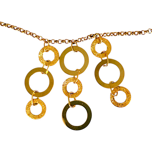 GOLD DEAL | 9ct Gold Eternity Circle Bib Necklace