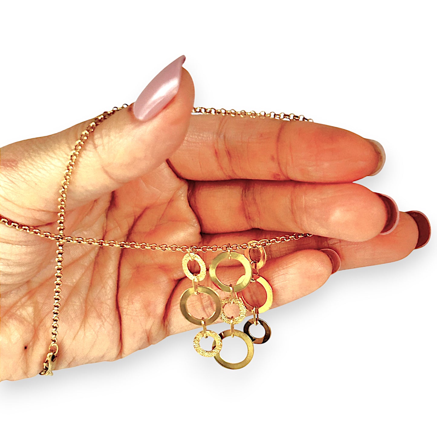 GOLD DEAL | 9ct Gold Eternity Circle Bib Necklace