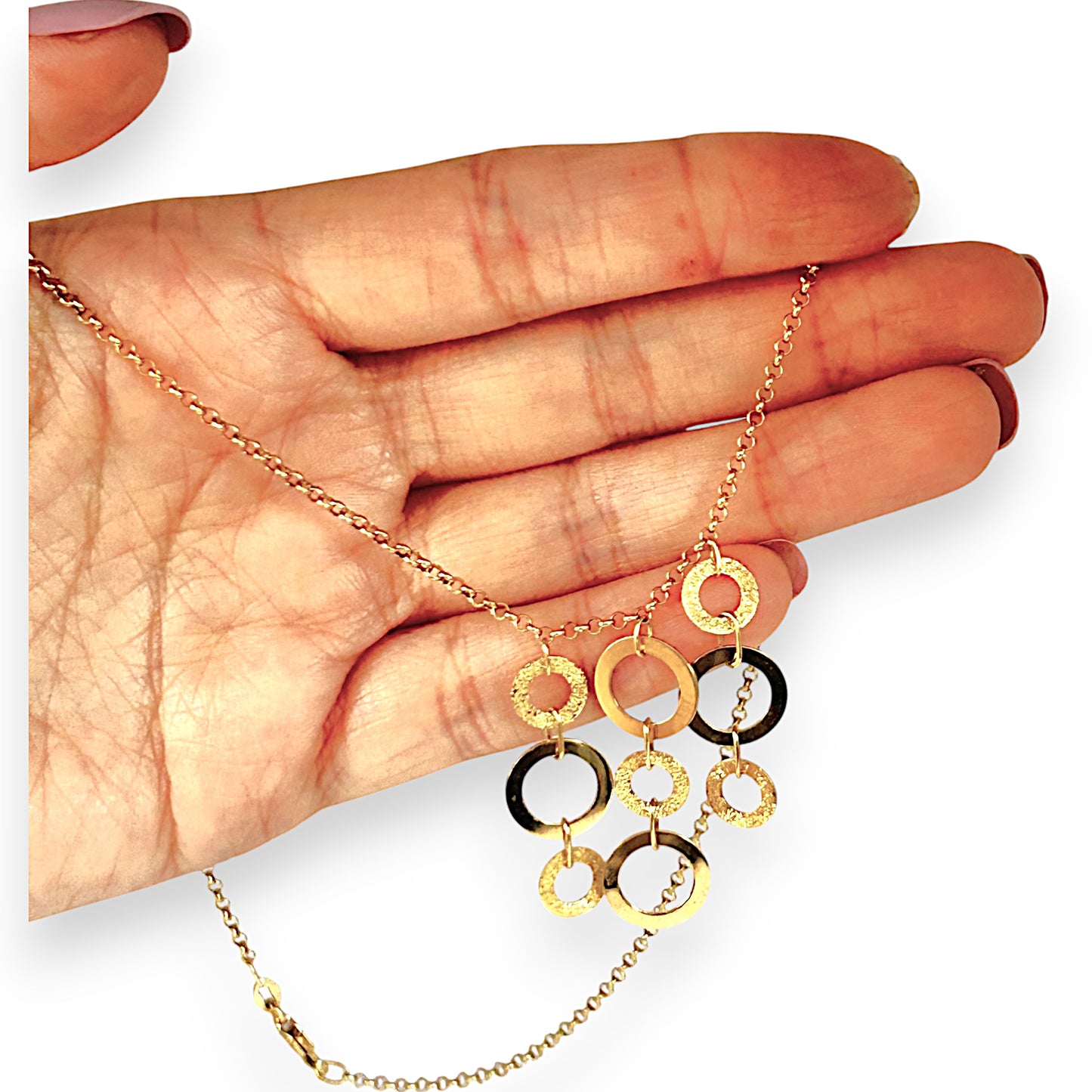 GOLD DEAL | 9ct Gold Eternity Circle Bib Necklace