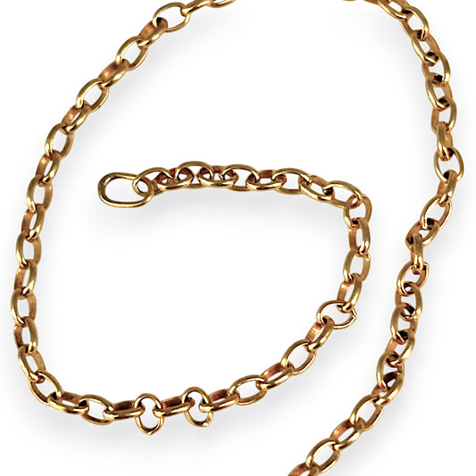 GOLD DEAL | 9ct (9K) Gold Necklace with CZ Oval Pendant