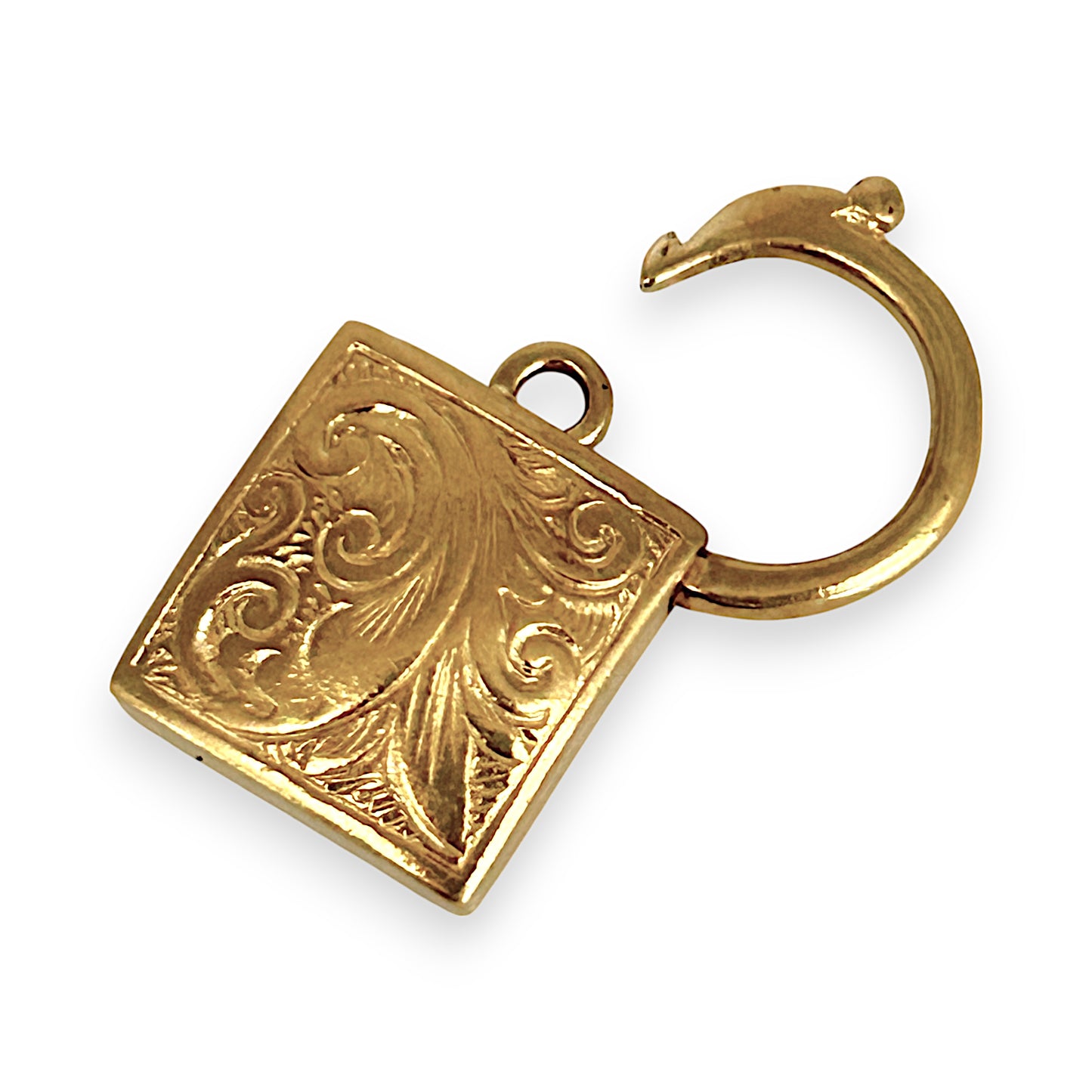 GOLD DEAL | 9K Gold Square Chunky Padlock