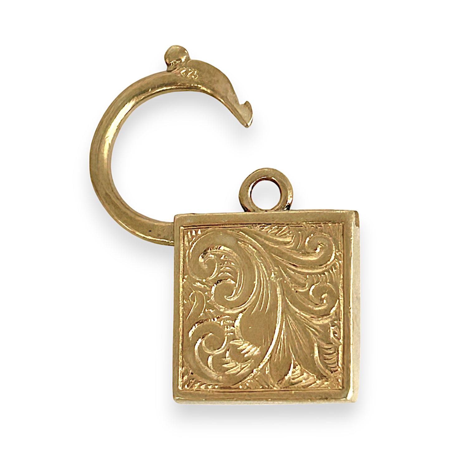 GOLD DEAL | 9K Gold Square Chunky Padlock