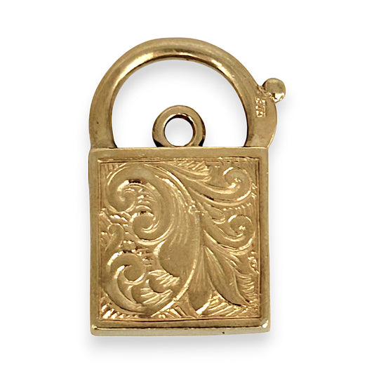 GOLD DEAL | 9K Gold Square Chunky Padlock