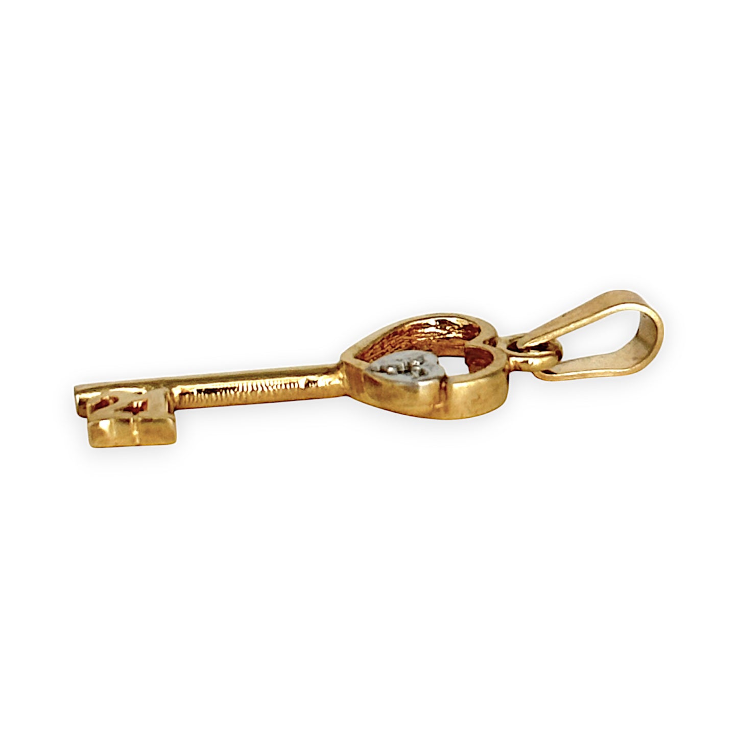 GOLD DEAL | 9K Gold 21st Heart Key Pendant
