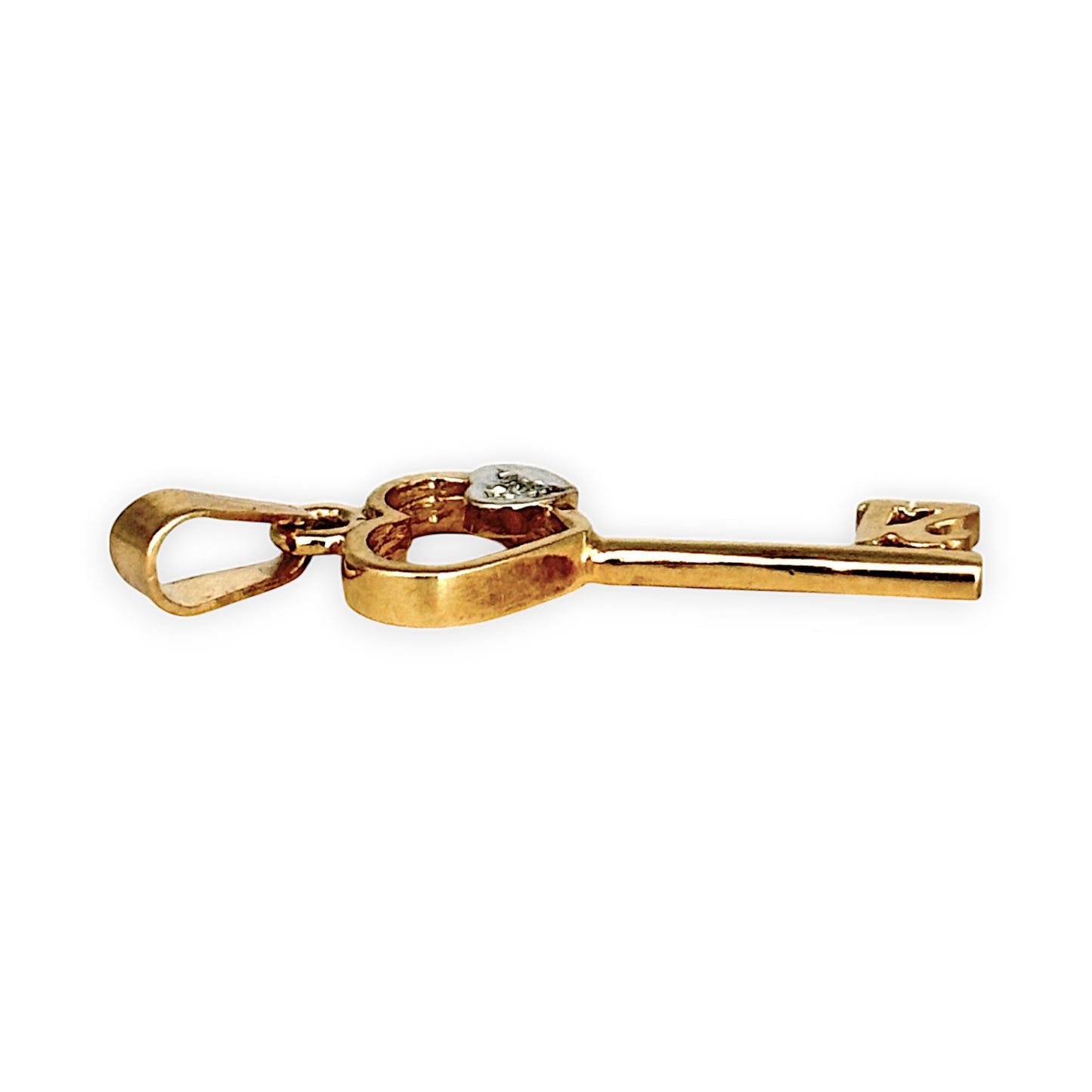 GOLD DEAL | 9K Gold 21st Heart Key Pendant