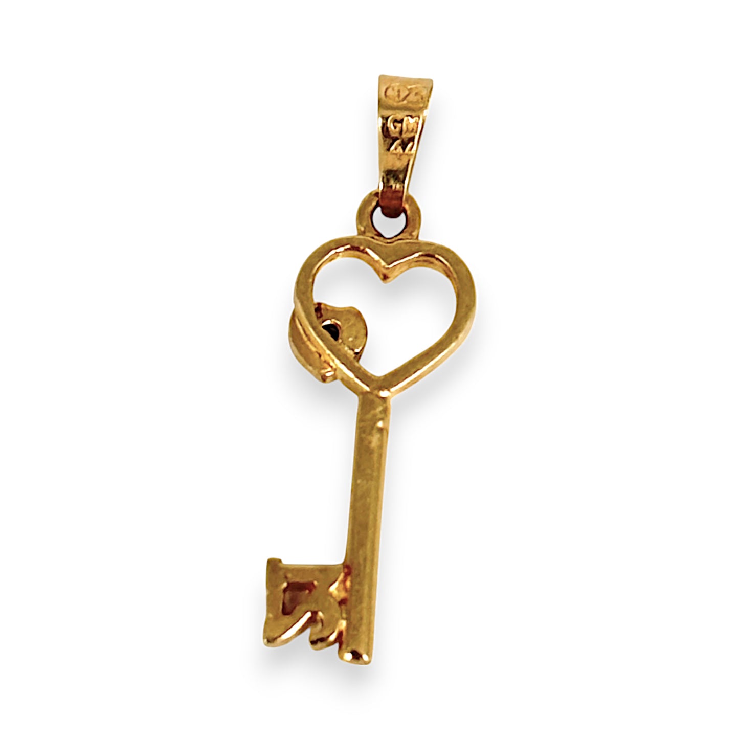 GOLD DEAL | 9K Gold 21st Heart Key Pendant