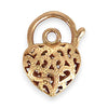 GOLD DEAL | 9ct (9K) Gold Lockheart Lace Filigree Heart Padlock