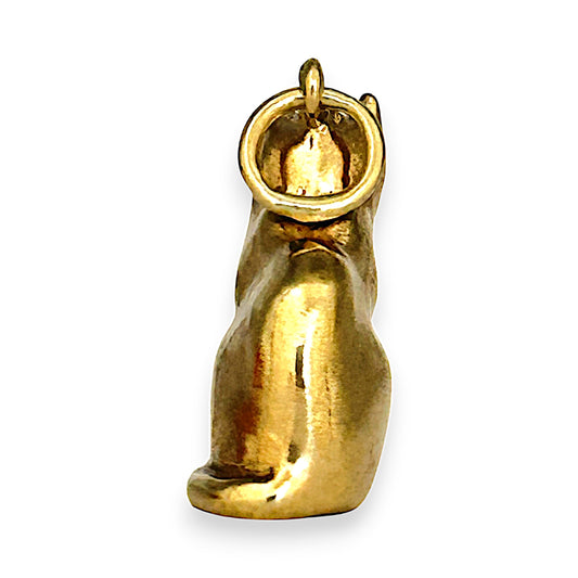 GOLD DEAL | 9ct (9K) Gold Solid Built Cat Charm