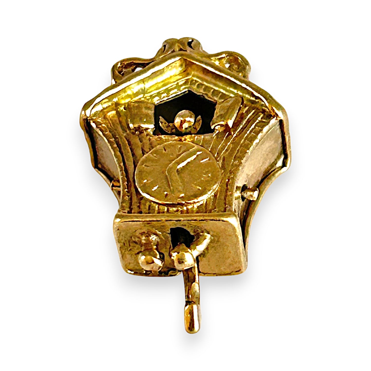 GOLD DEAL | 9ct Gold Bird Cuckoo Clock Charm / Pendant