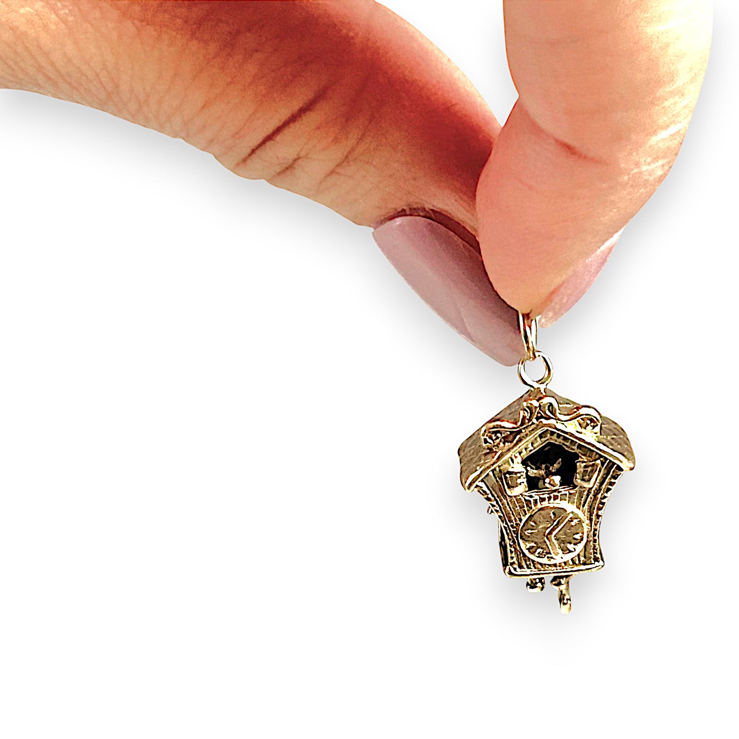 GOLD DEAL | 9ct Gold Bird Cuckoo Clock Charm / Pendant