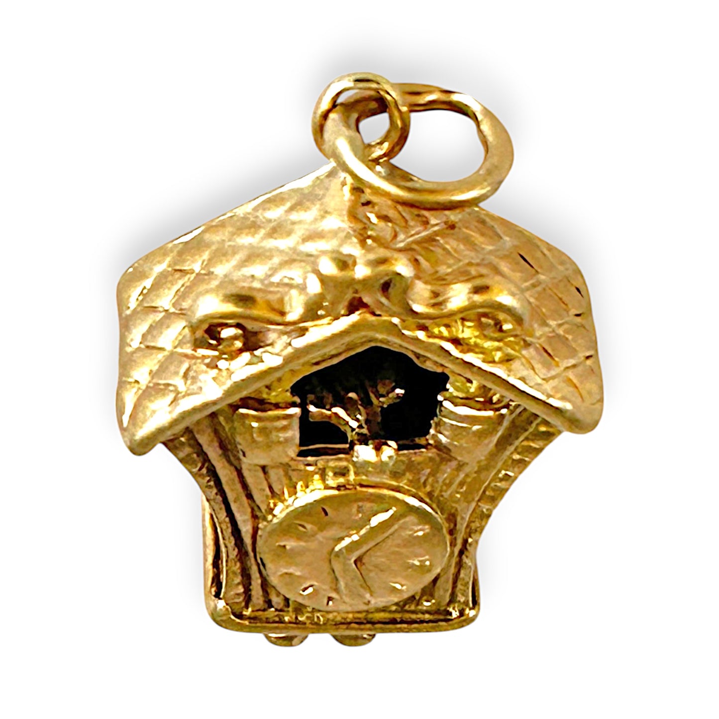 GOLD DEAL | 9ct Gold Bird Cuckoo Clock Charm / Pendant