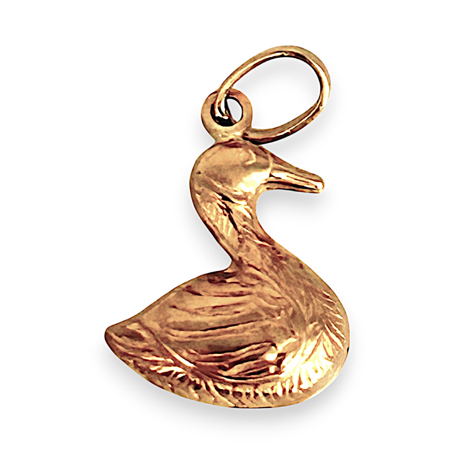GOLD DEAL | 9K Gold Vintage Swan Charm / Pendant