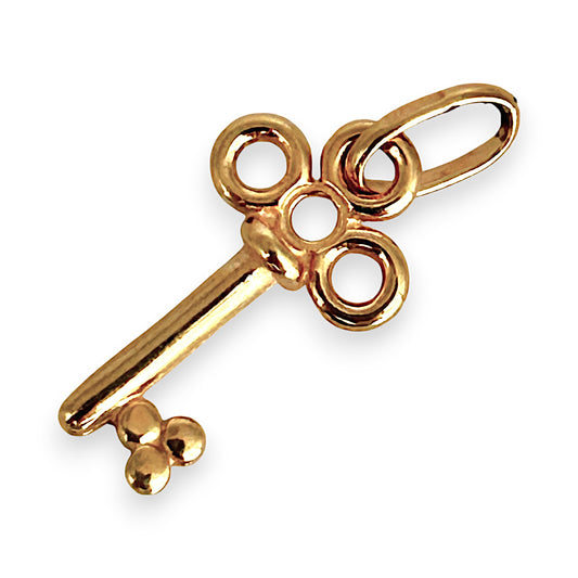 GOLD DEAL | 9ct (9K) Gold Vintage-Inspired Key Charm / Pendant Refurbished
