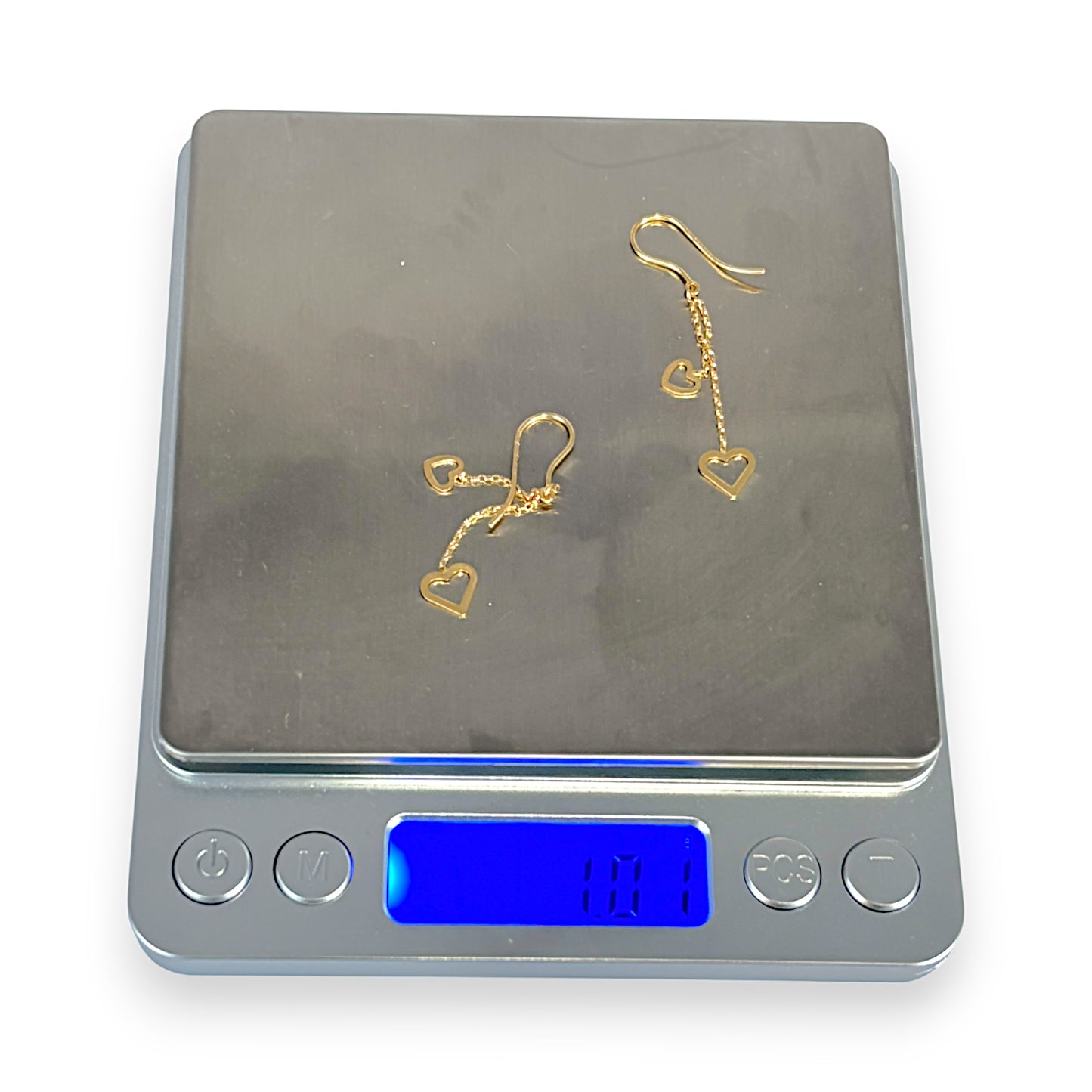 GOLD DEAL | 9ct Gold Hearts Drop Earrings