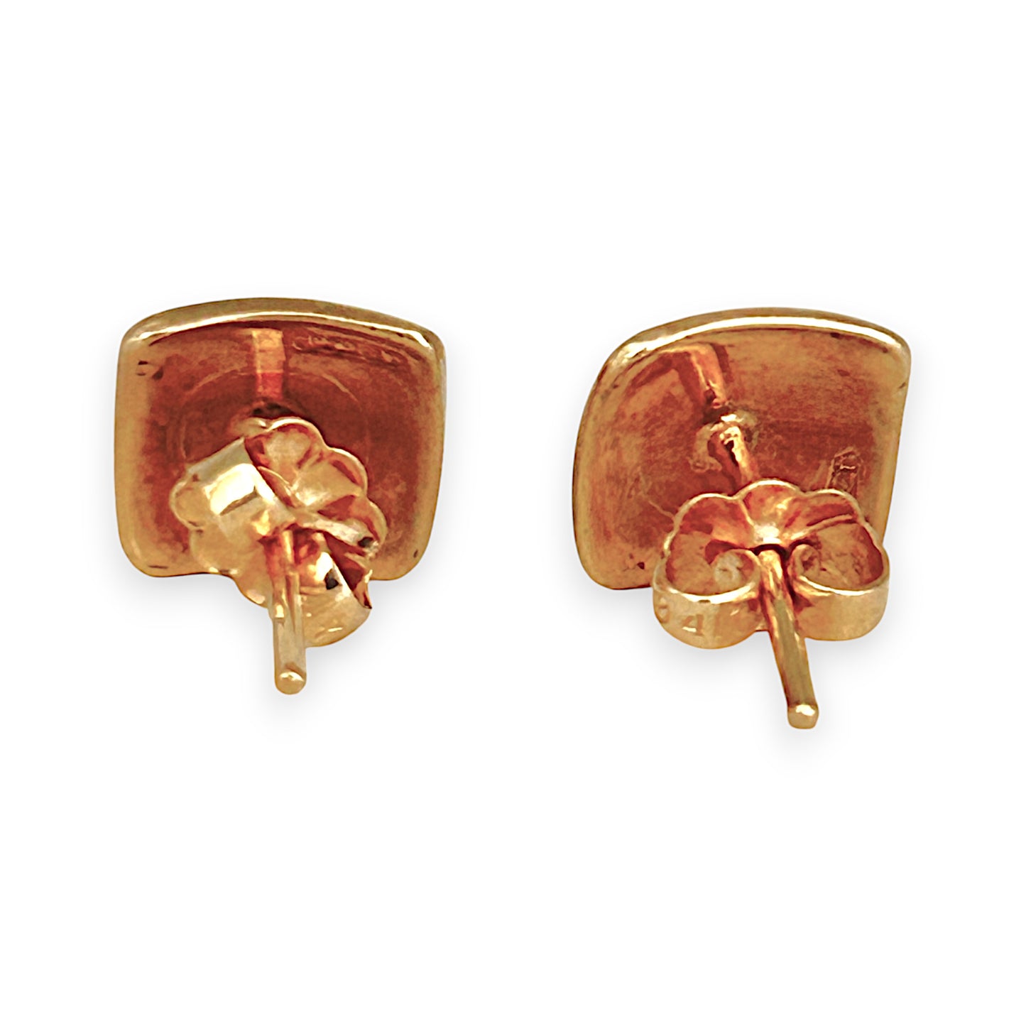 GOLD DEAL | 9ct (9K) Gold Orbit Edge Earrings – Vintage Elegance