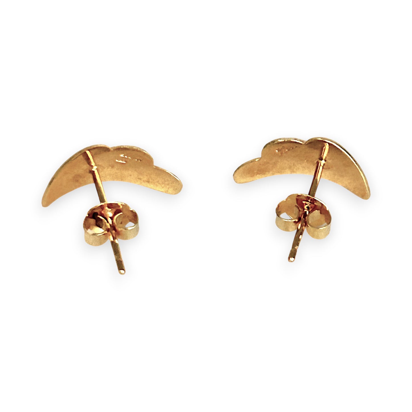 GOLD DEAL | 14ct (14K) Gold Refurbished Angel Wing Stud Earrings