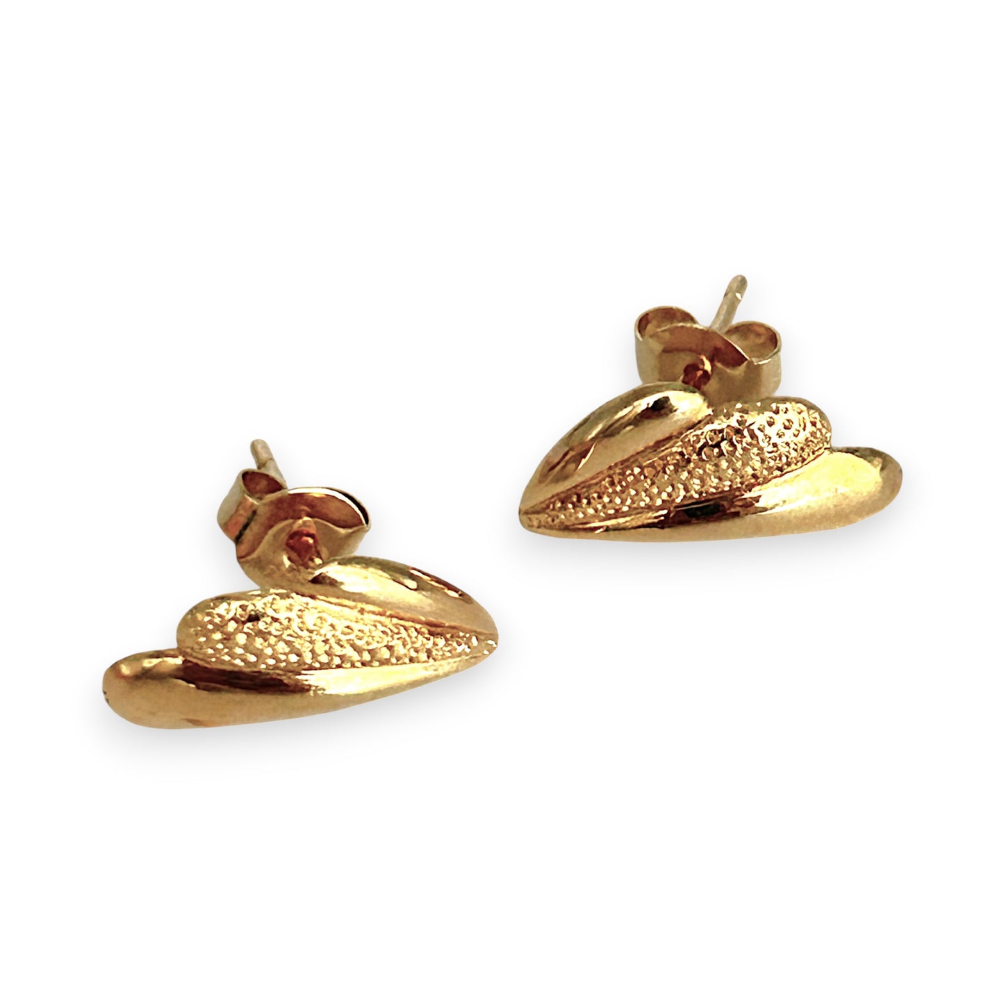 GOLD DEAL | 14ct (14K) Gold Refurbished Angel Wing Stud Earrings