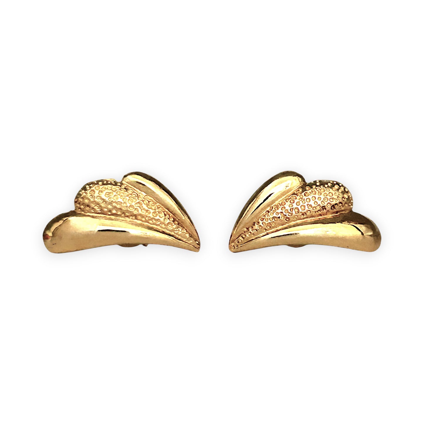 GOLD DEAL | 14ct (14K) Gold Refurbished Angel Wing Stud Earrings