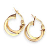 GOLD DEAL | 9ct (9K) Gold Modern Orbit - Double Hoop Earrings 15.0mm