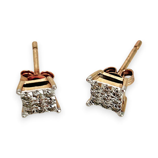 GOLD DEAL | 10K (10ct) Gold MICHAEL HILL 0.27 Carat TW Diamond Solitaire Stud Earrings