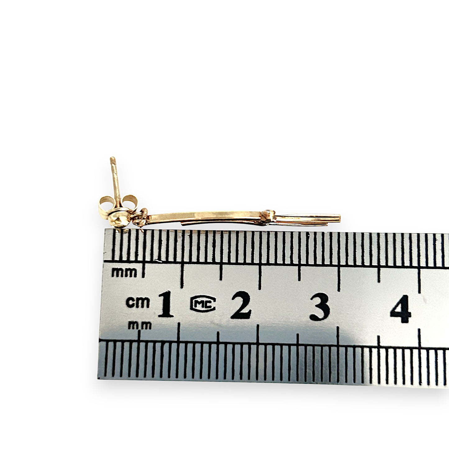 GOLD DEAL | 10K (10ct) Y/W Gold MICHAEL HILL Two-Tone Curves Drop Earrings