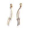 GOLD DEAL | 10K (10ct) Y/W Gold MICHAEL HILL Two-Tone Curves Drop Earrings