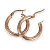 GOLD DEAL | 9ct (9K) Rose Gold Twist Radiance - Hoop Earrings Refurbished 21.4mm