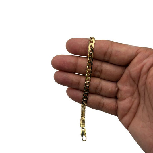 Gold Roller Curb Bracelet