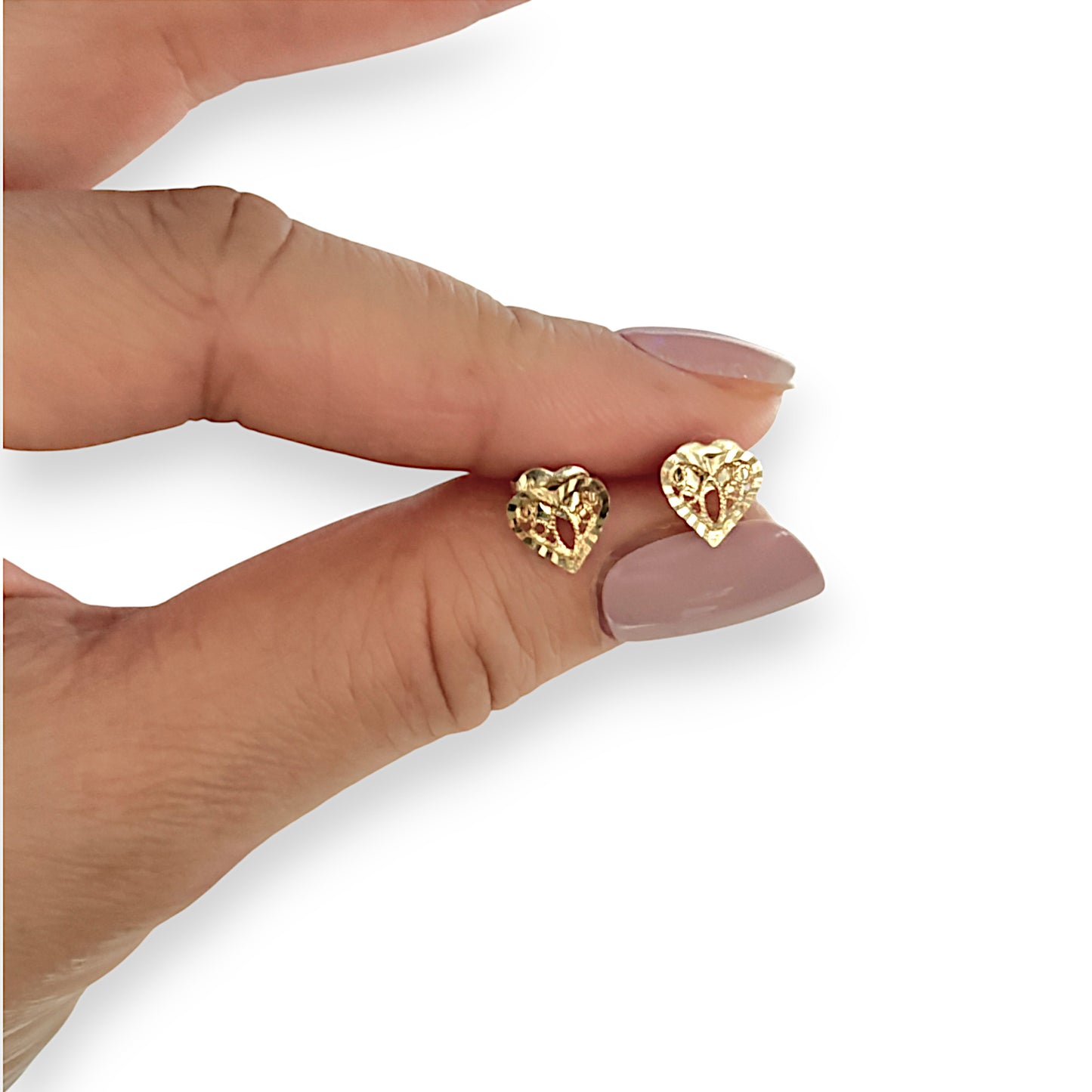 GOLD DEAL | 9ct Gold Heart Stud Earrings Earrings