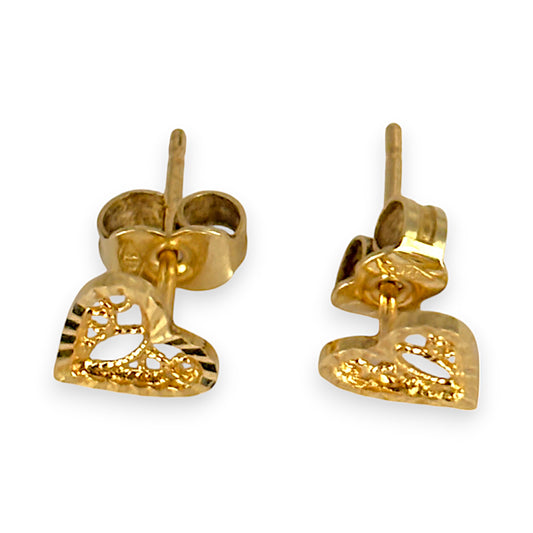 GOLD DEAL | 9ct Gold Heart Stud Earrings Earrings