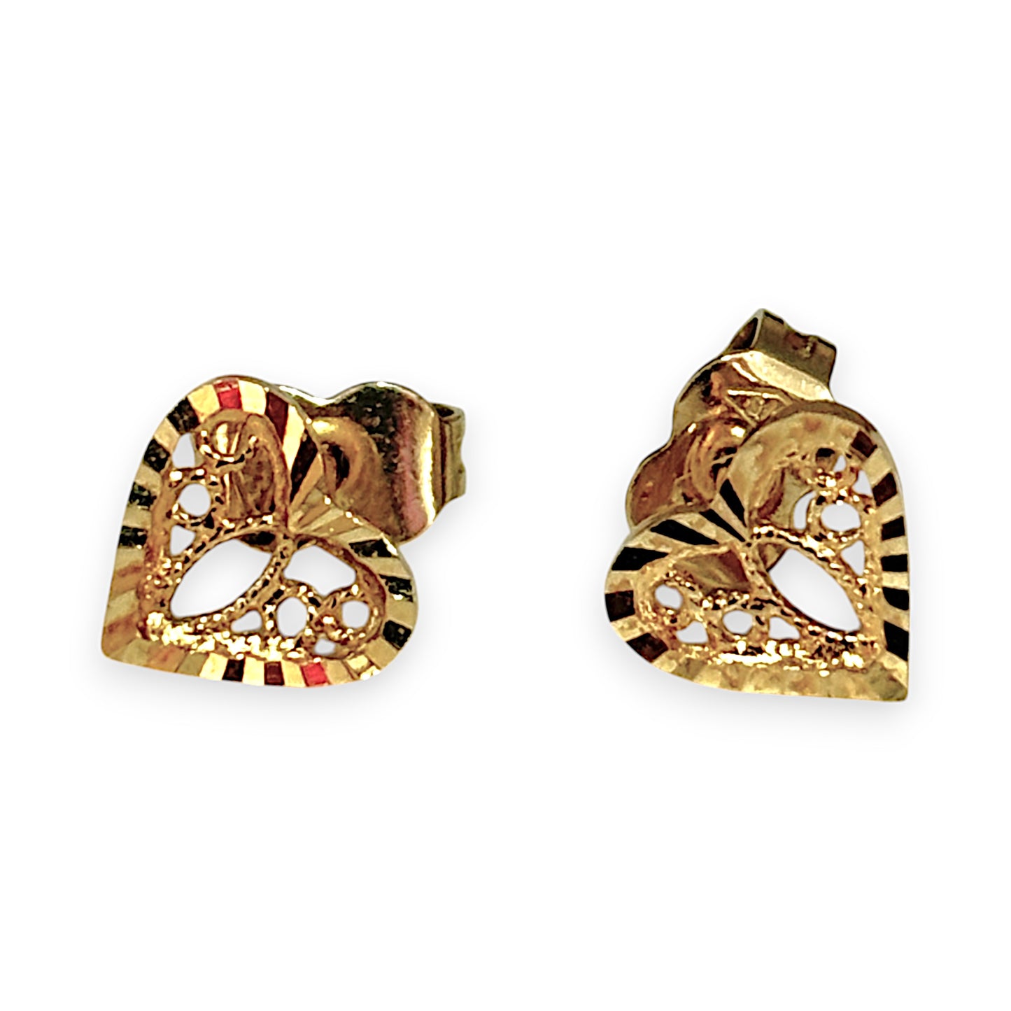 GOLD DEAL | 9ct Gold Heart Stud Earrings Earrings