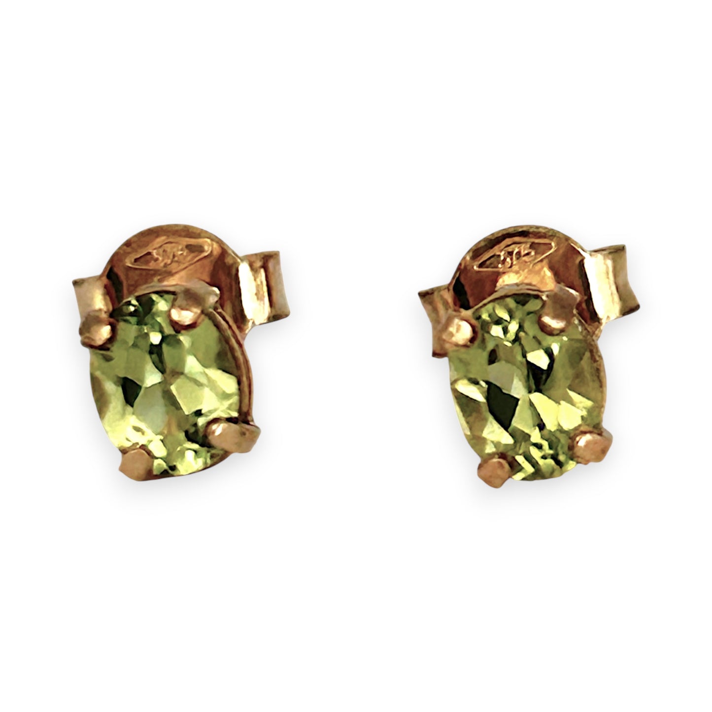 GOLD DEAL | 9ct (9K) Gold Verde Meadowlight Stud Earrings - Refurbished