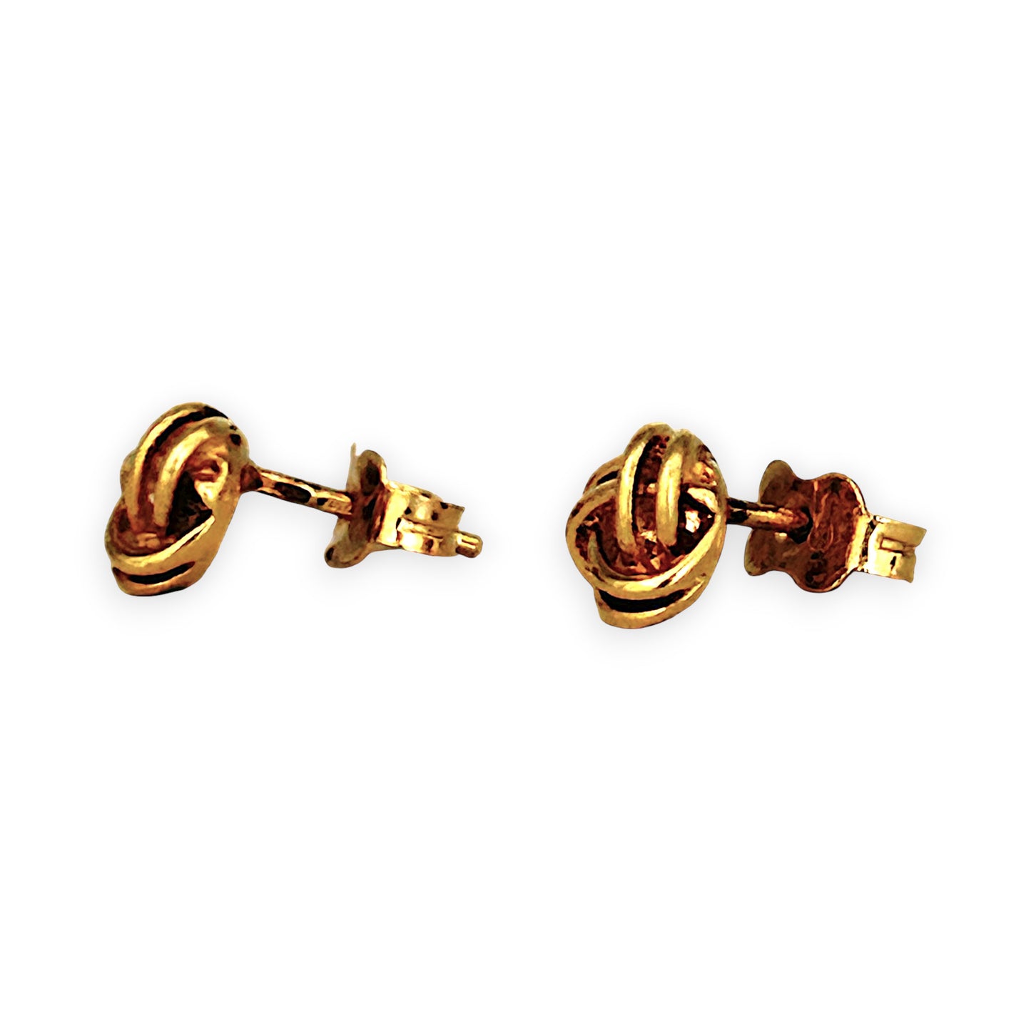 GOLD DEAL | 18ct (18K) Gold Refurbished Minimalist Love Knot Stud Earrings