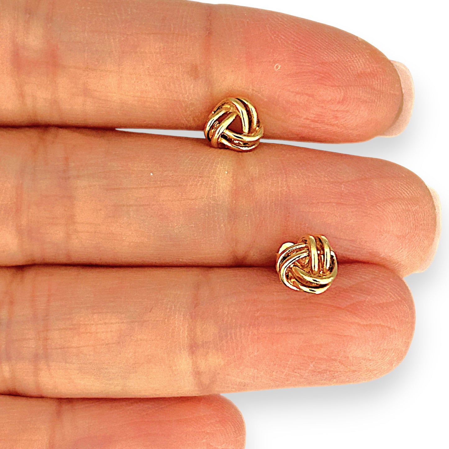 GOLD DEAL | 18ct (18K) Gold Refurbished Minimalist Love Knot Stud Earrings