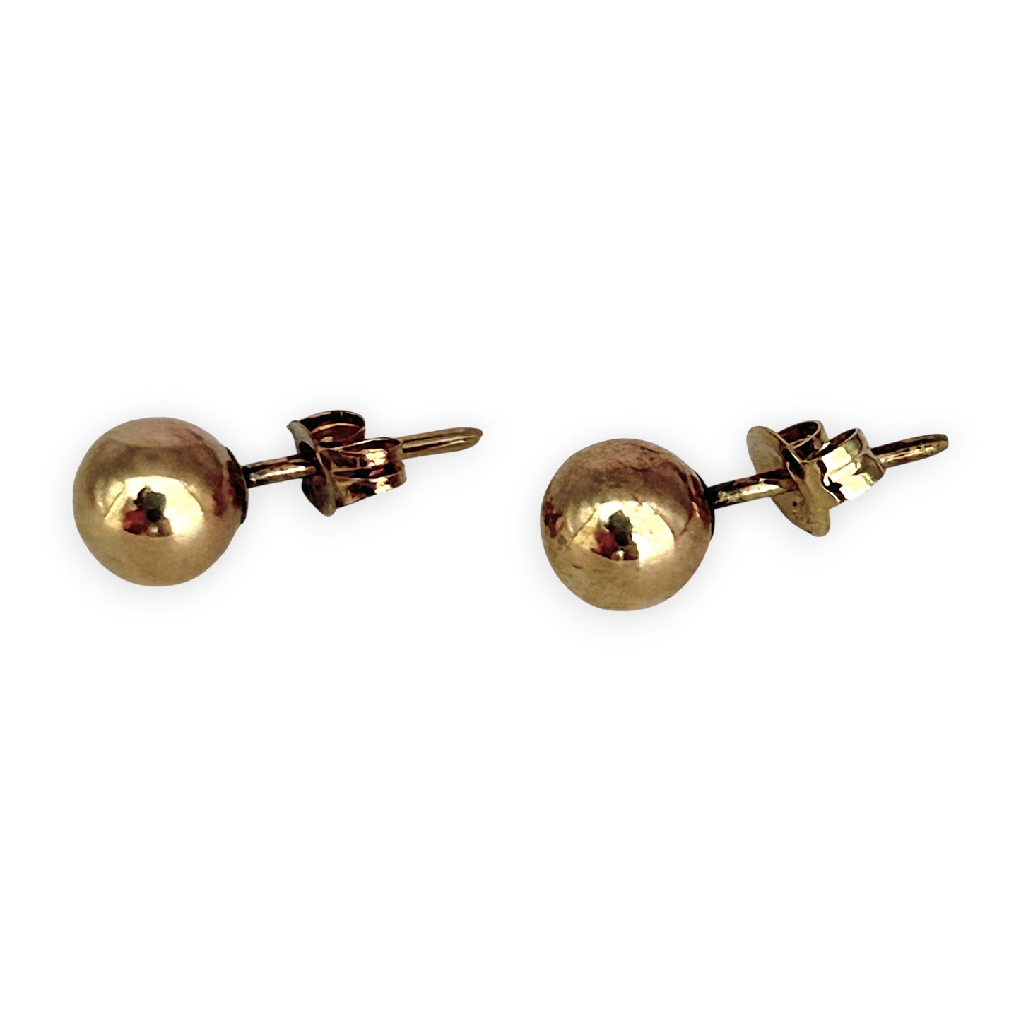 GOLD DEAL | 9ct (9K) Gold Minimalist Round Ball Stud Earrings 5.8mm