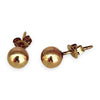 GOLD DEAL | 9ct (9K) Gold Minimalist Round Ball Stud Earrings 5.8mm