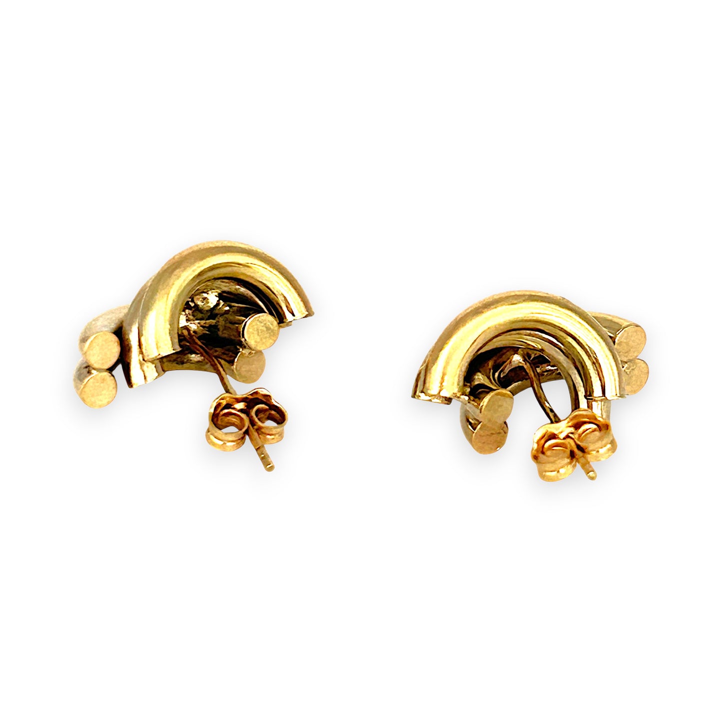 GOLD DEAL | FLASH SALE 9ct (9K) Gold Chucky Duo Hoop Stud Earrings