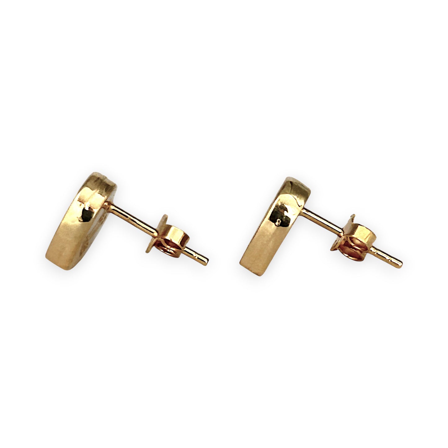 GOLD DEAL | 9ct (9K) Gold Heart Luxe Stud Earrings Refurbished