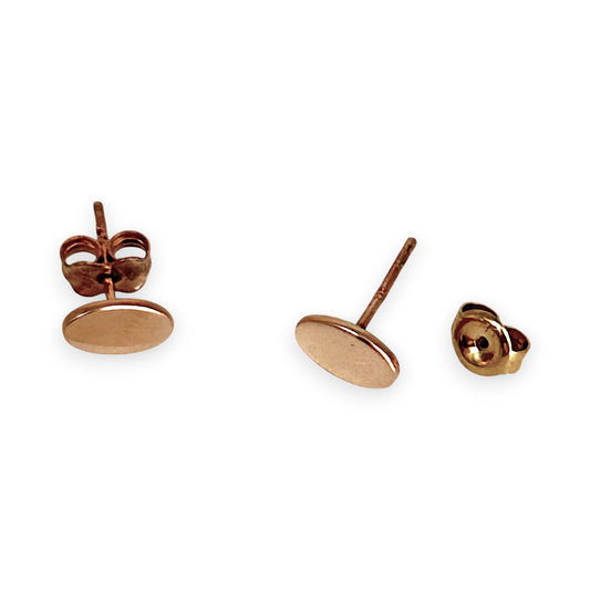 GOLD DEAL | 9ct (9K) Rose Gold Oval Stud Earrings