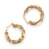 GOLD DEAL | 9ct (9K) Gold Twisted Gleam Hoop Earrings 24.4mm