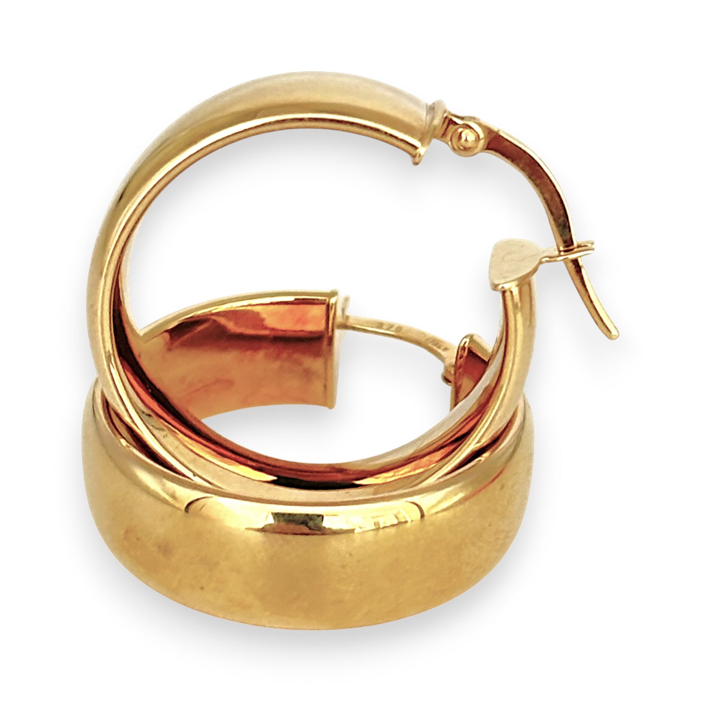 GOLD DEAL | 9ct (9K) Gold Bold GlowHoop Earrings 24.2mm x 7.9mm