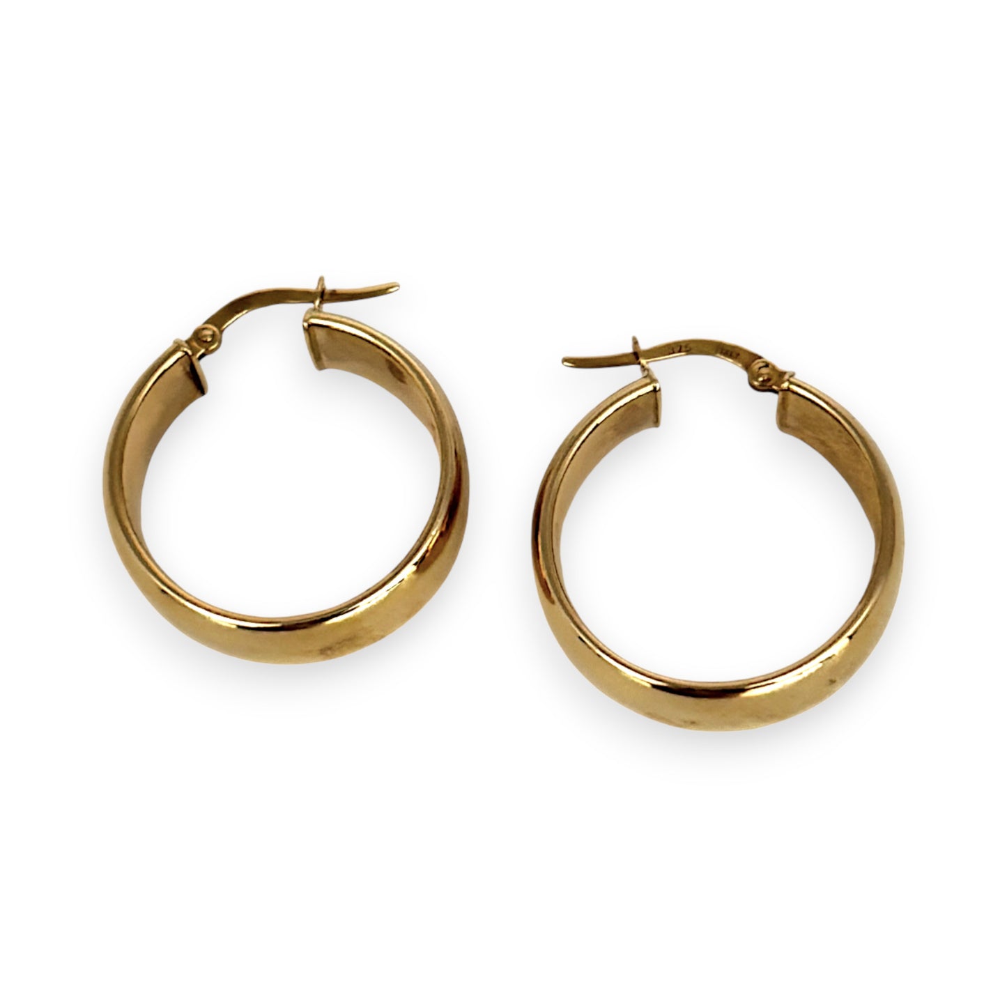GOLD DEAL | 9ct (9K) Gold Bold GlowHoop Earrings 24.2mm x 7.9mm