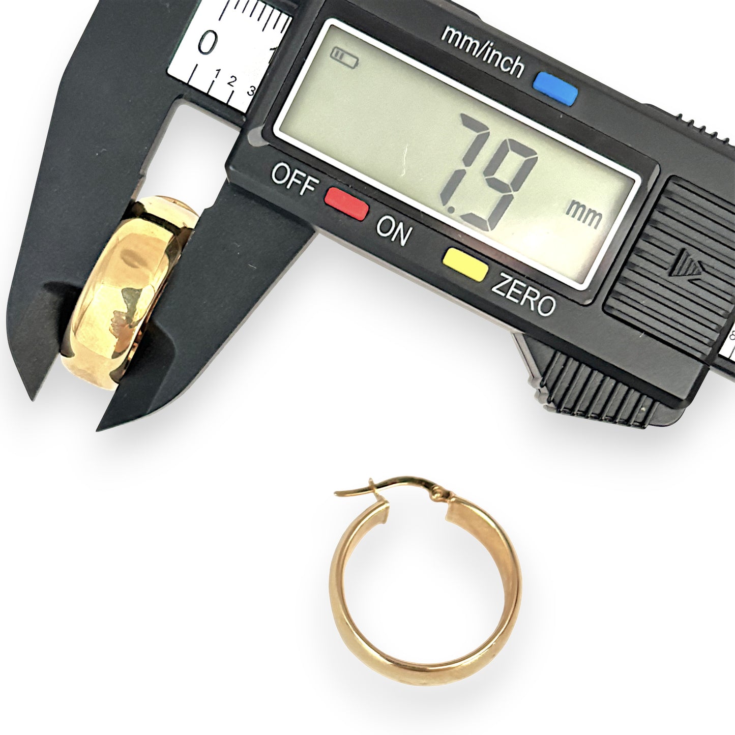 GOLD DEAL | 9ct (9K) Gold Bold GlowHoop Earrings 24.2mm x 7.9mm