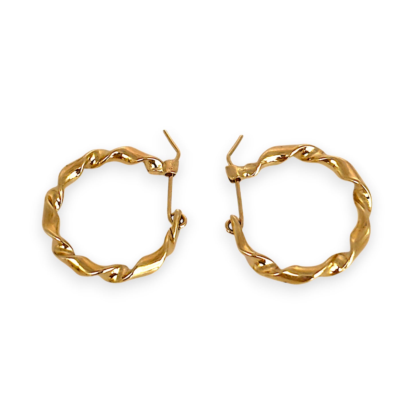 GOLD DEAL | FLASH SALE 9ct (9K) Gold Twisté Hoop Earrings 18.4mm