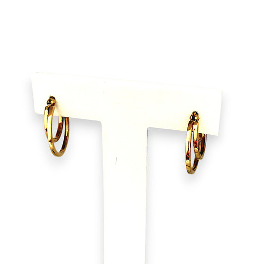 GOLD DEAL | 9ct (9K) Gold Double Hoop Earrings