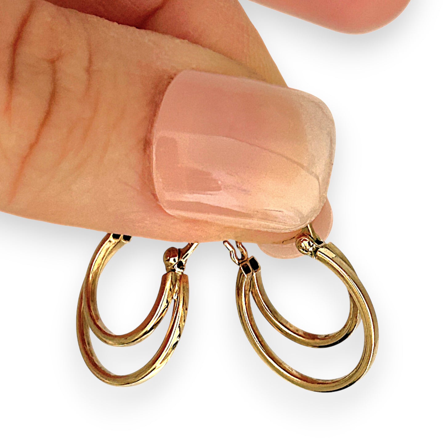 GOLD DEAL | 9ct (9K) Gold Double Hoop Earrings