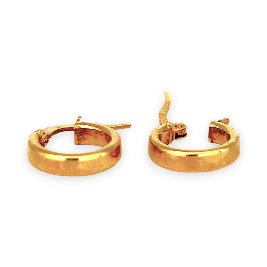 GOLD DEAL | 9ct (9K) Gold Everyday Hoop Earrings 12.2mm x 2.9mm