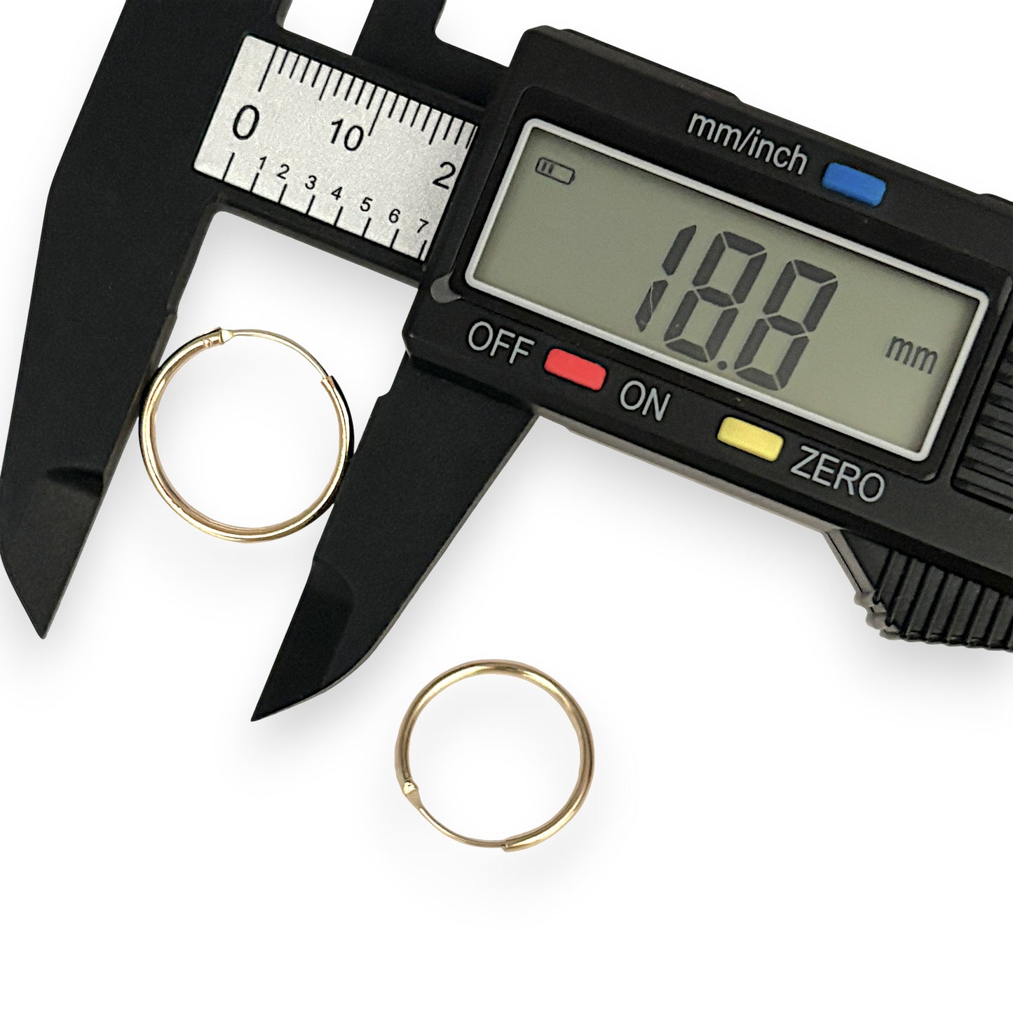 GOLD DEAL | 9ct (9K) Gold Minimalist Sleeper Earrings 18.8mm